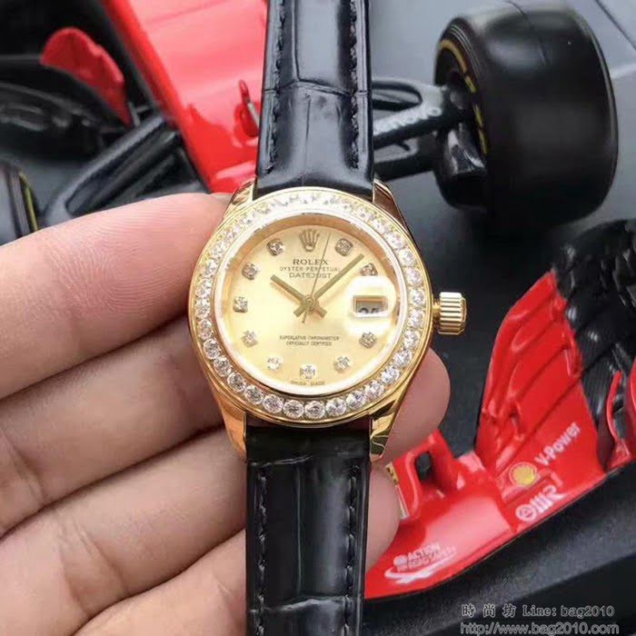 ROLEX勞力士 最新上市 Rolex淑女系列 珍珠貝母錶盤 環繞璀璨鑽石 進口6t51機芯 深度防水 女士腕表  wssb4500
